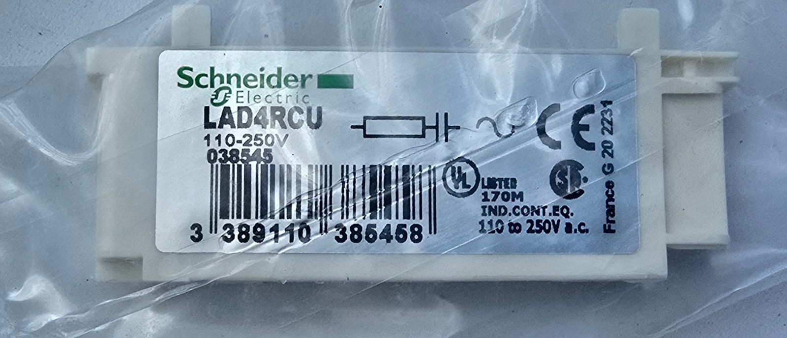 SCHNEIDER LAD4VE TeSys Varistor Suppressor Module 24-48V AC/DC
