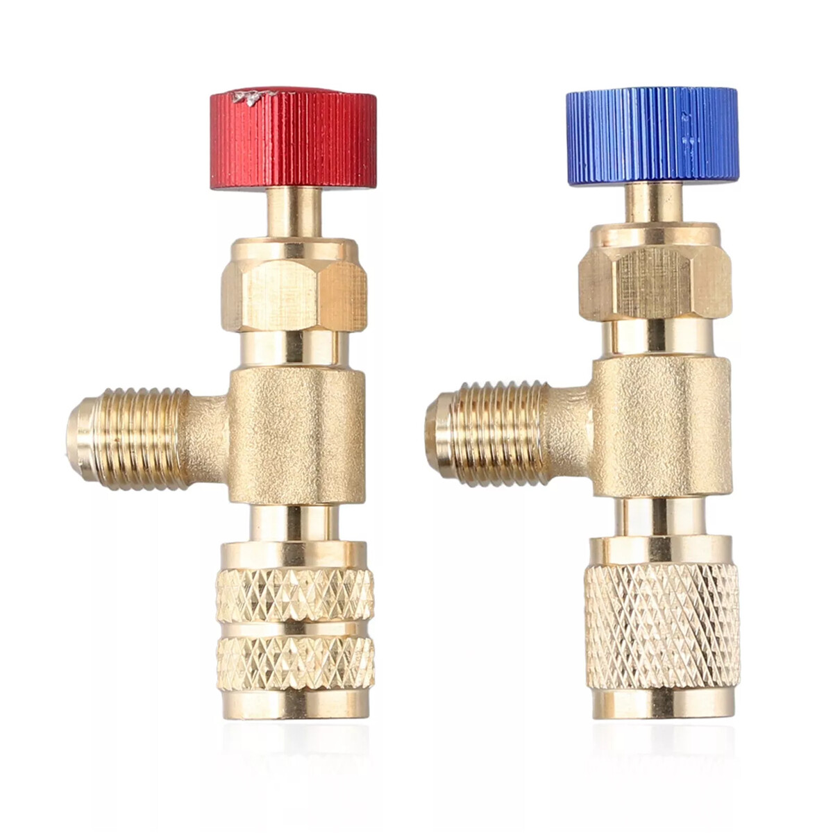 2PCS R410 R22 Refrigerant Service Charging Shut off Adapter Control Valve HVAC