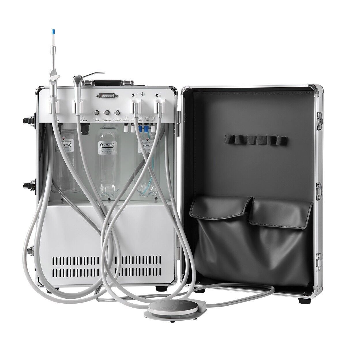 Portable Dental Delivery Unit High-Strength Aluminum Box with Air Compressor