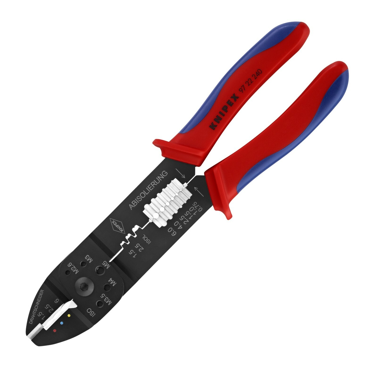 Knipex Crimping Pliers and Wire Stripper w End Cutter 9-1/2″ Metric 9722240