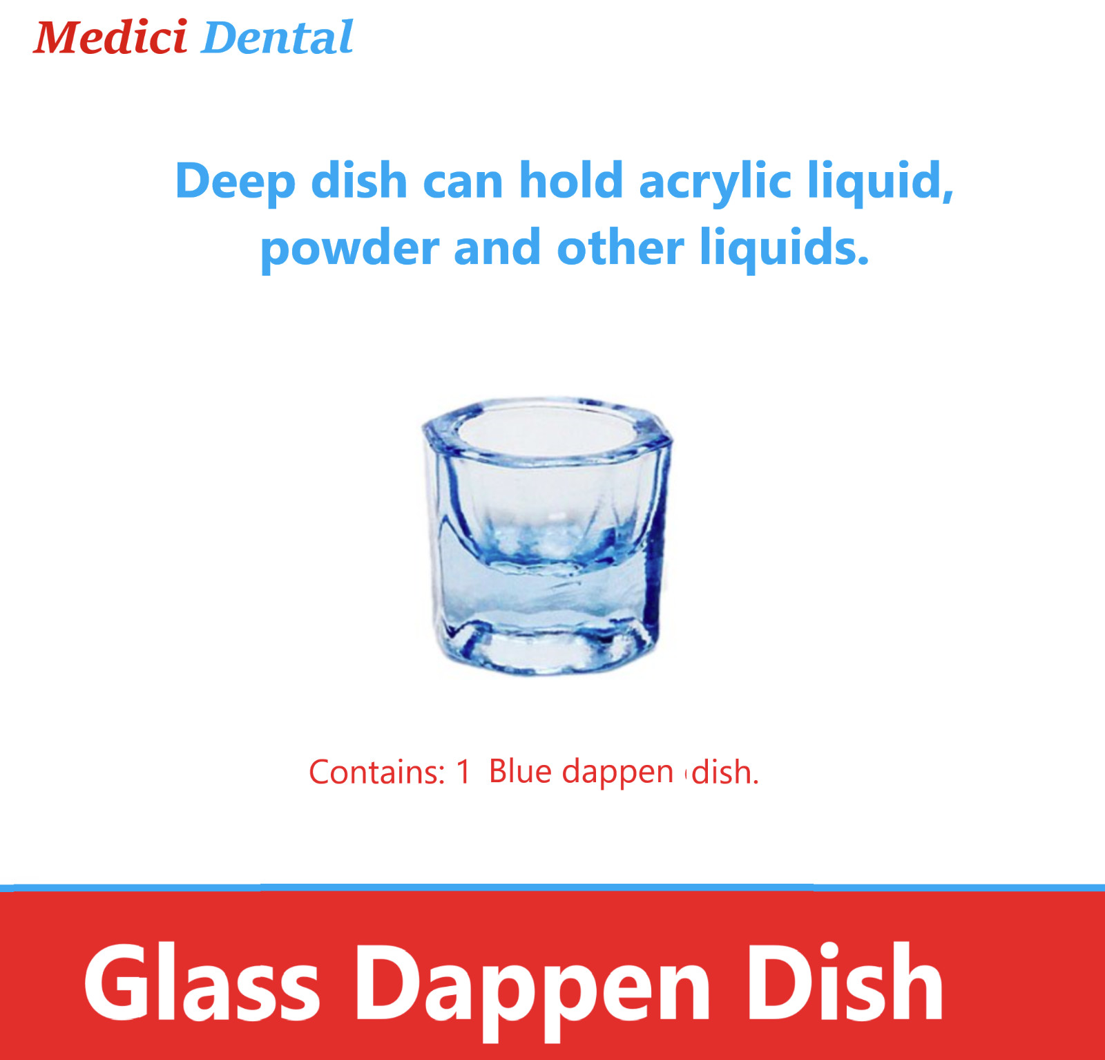 Dental GLASS DAPPEN DISH CRYSTAL CUP NAIL ART TOOLS ACRYLIC LIQUID POWDER