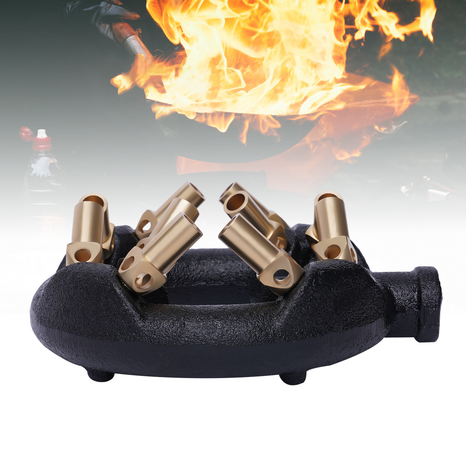 Jet Burner for Natural Gas | Commercial Cast Iron & Brass Wok Burner with 10/20
