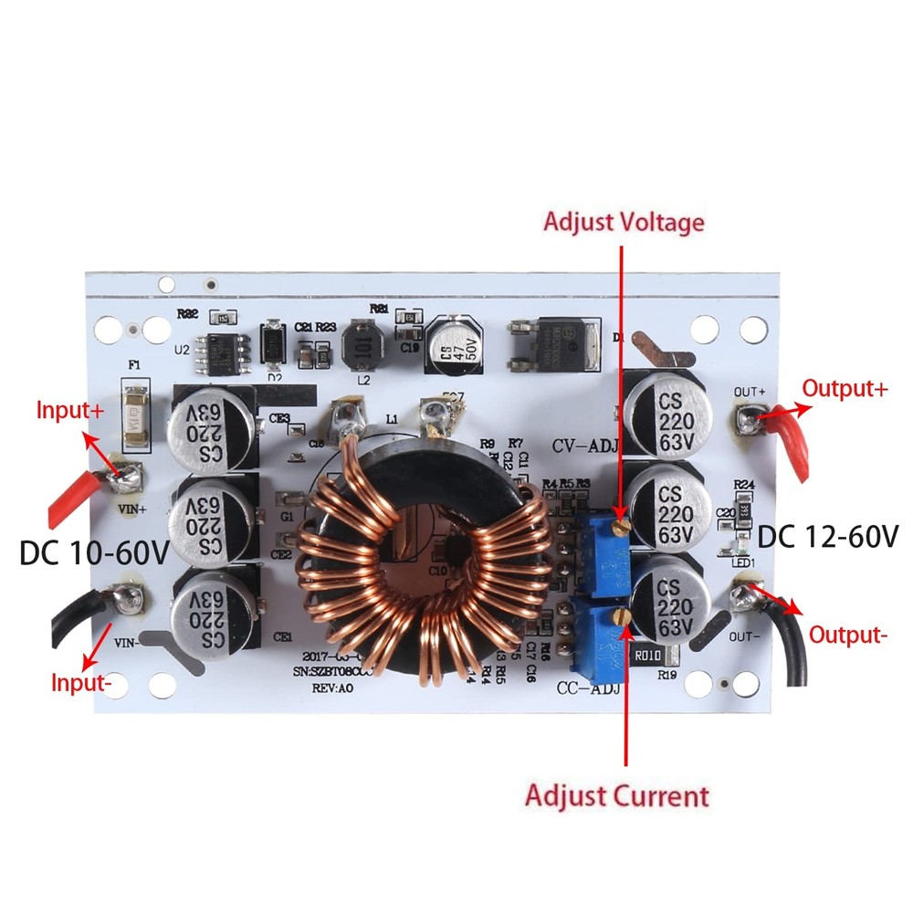 600W 10A Step Up DC Boost Converter Constant Current Power Supply LED Module