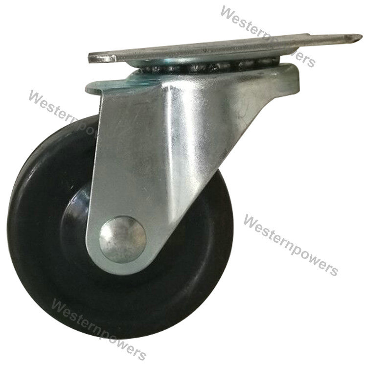 4 Pack 3 inch Swivel Caster Rubber Wheels Top Plate Bearing Heavy Duty