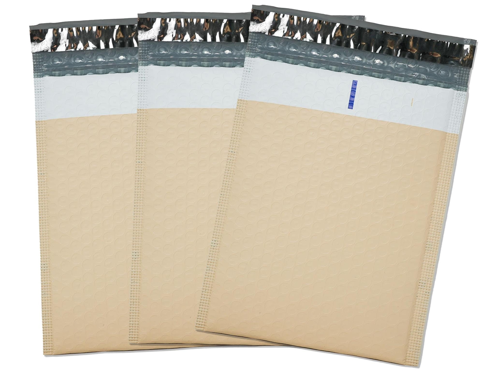 6×10 Khaki Fully Recyclable Bubble Padded Envelopes, Recycled Eco- Friendly Poly