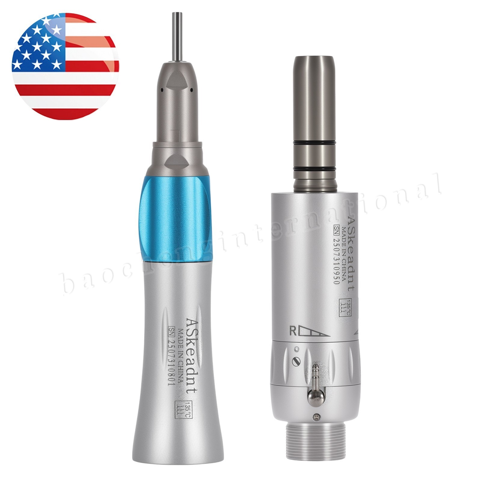 Dental slow Speed Contra Angle Straight Handpiece Air Motor 2H/4H Micromotor