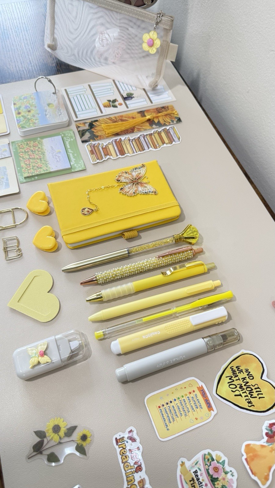 💛 Sunshine Bloom Book Lover Gift Set | Yellow Journal & Stationery Bundle