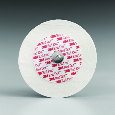 EKG Snap Electrode 3M Red Dot Monitoring Non-Radiolucent 50 per Bag