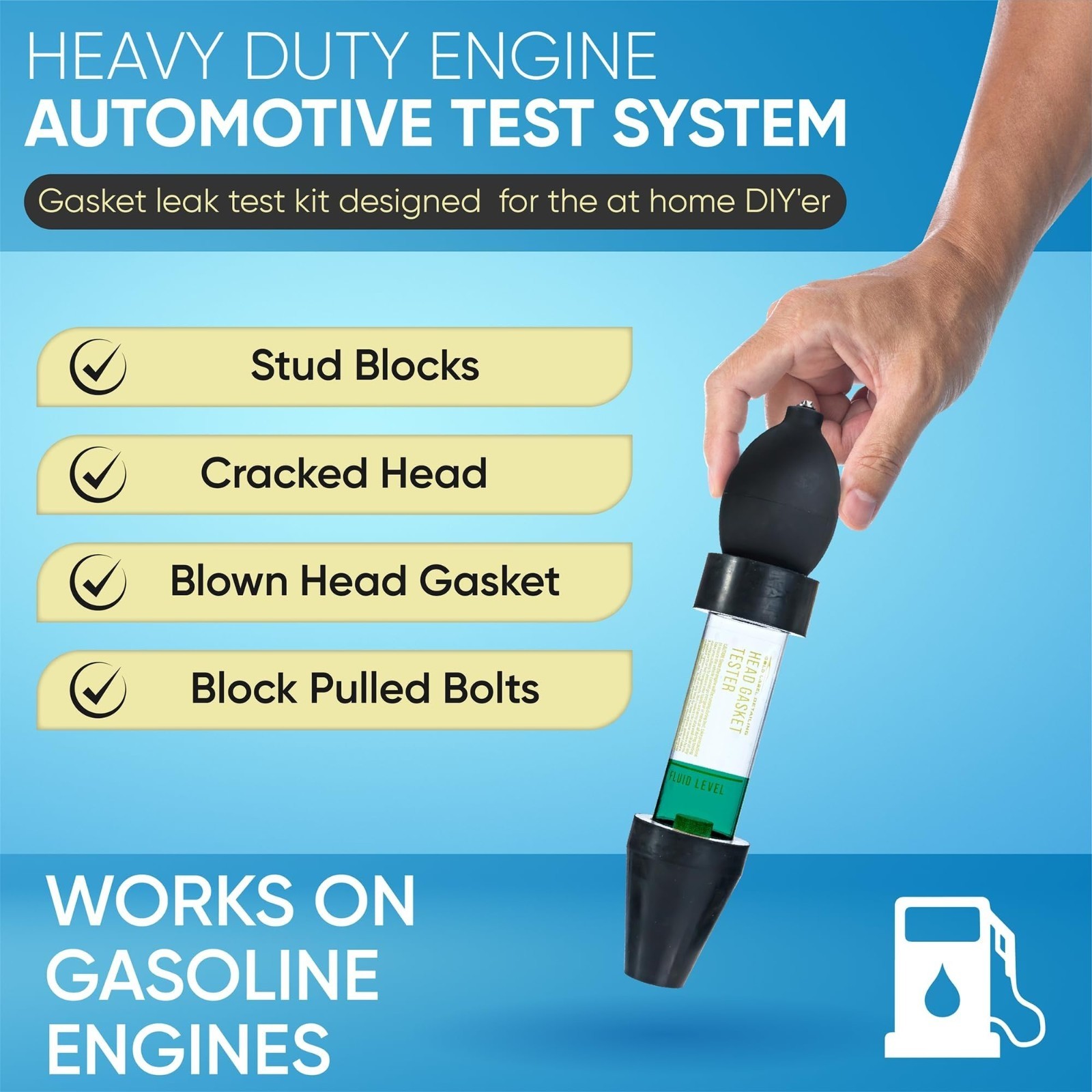 Automotive Combustion Leak Detector Kit – 100+ Tests for Engine Block & Gasket
