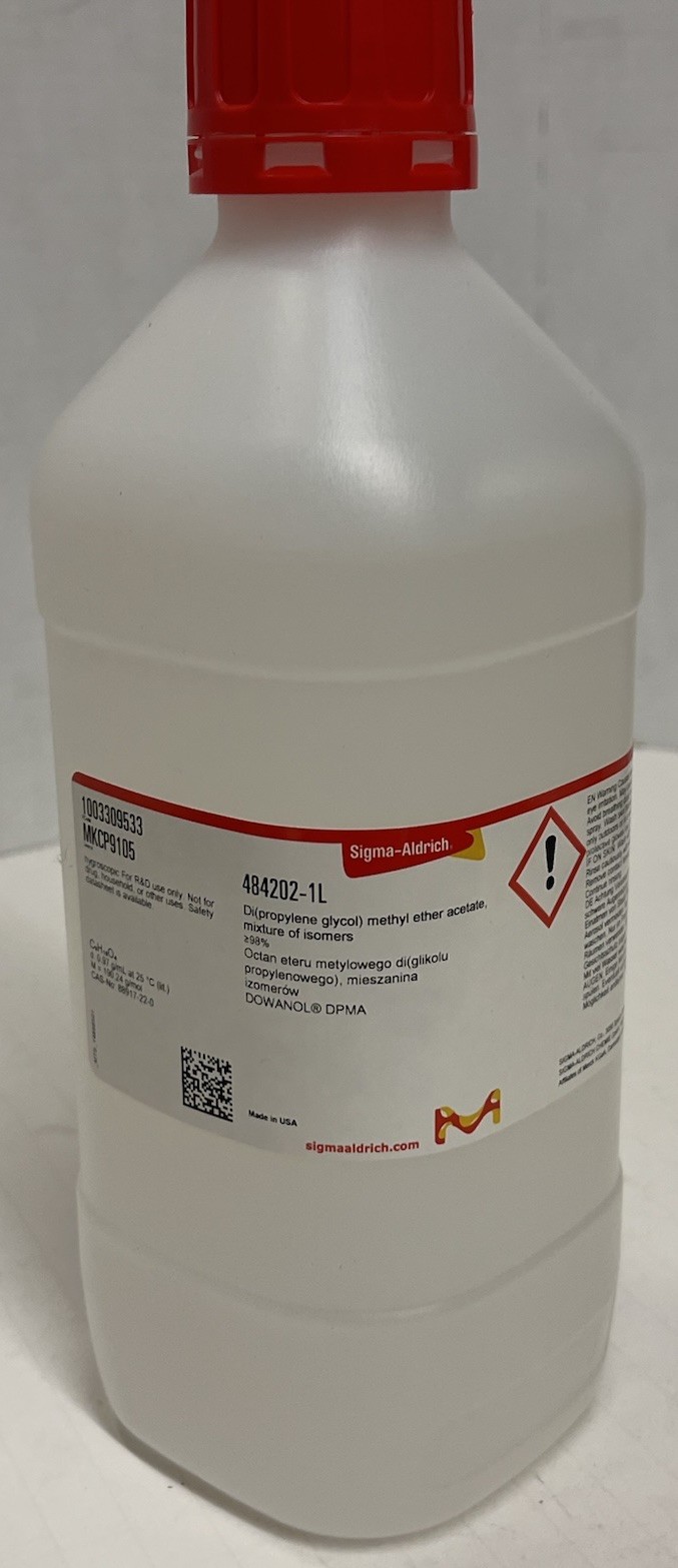 4- Sigma-Aldrich Di(propylene glycol) methyl ether acetate Lot Of 4 – 1 Liter