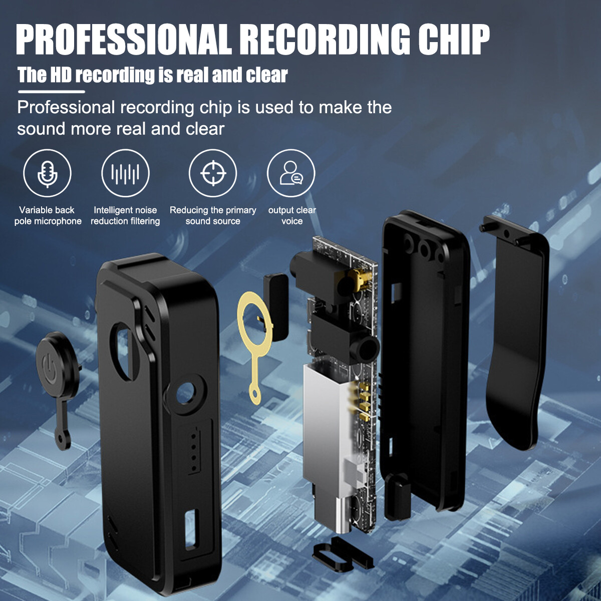 MP3 Digital Voice Activated Recorder Digital Audio Recording Device Dictaphone