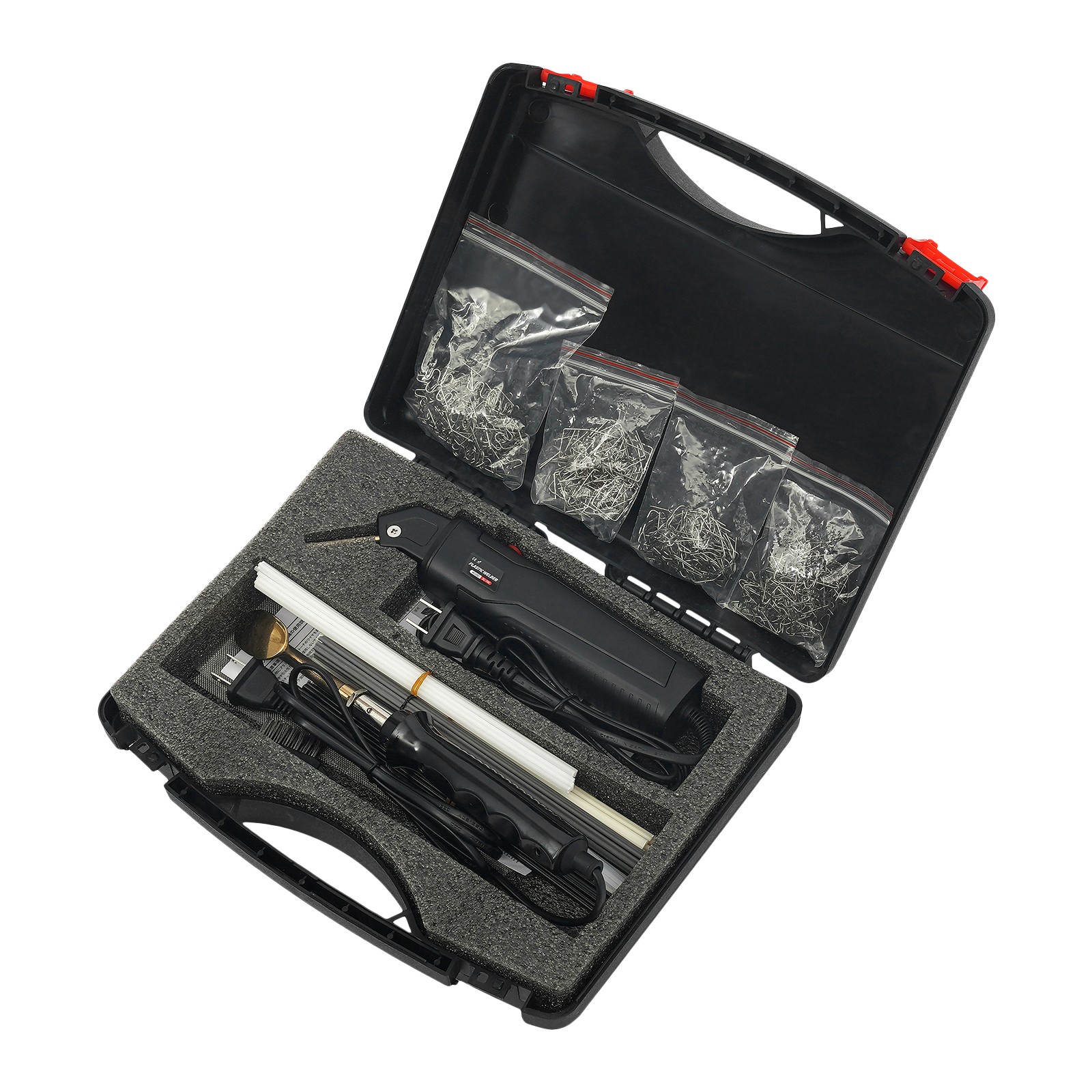 Plastic Welder with Staples Rods Toolbox for Auto Repair 100W Plastic Welding