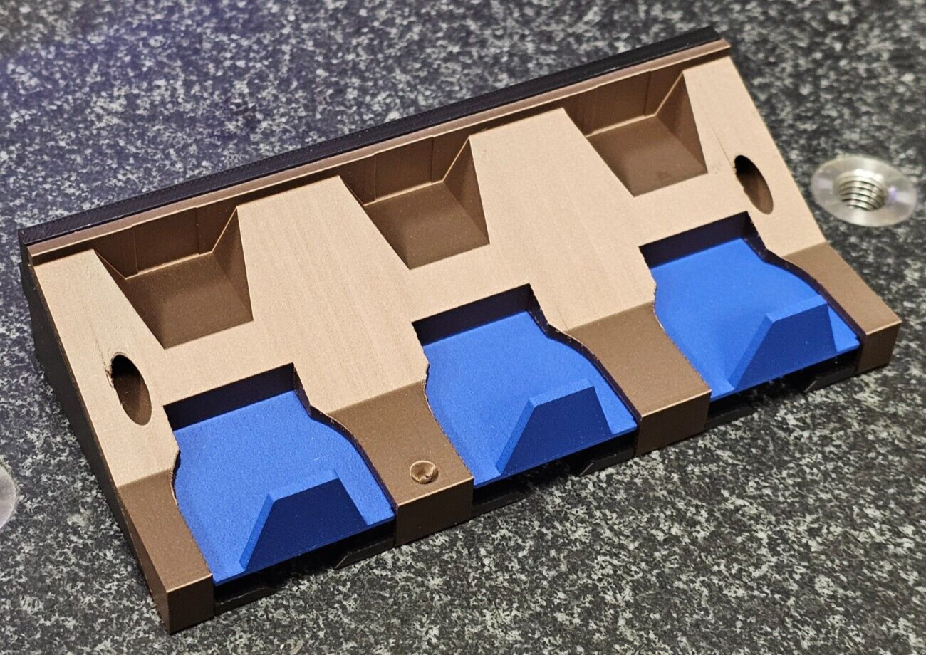 Improved 3 Stylus rack for Zeiss CMM VAST XXT TL1, TL2/TL4, TL3 adapter plates.