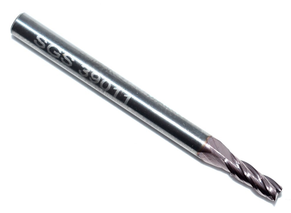 3/32″ (.0938″) CARBIDE END MILL 4 FLUTE TICN COATED SGS – 39011