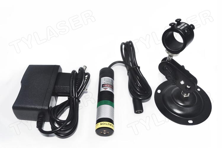 Waterproof D20x90mm Focusable 520nm Green Line Laser Module with Adapter&Bracket
