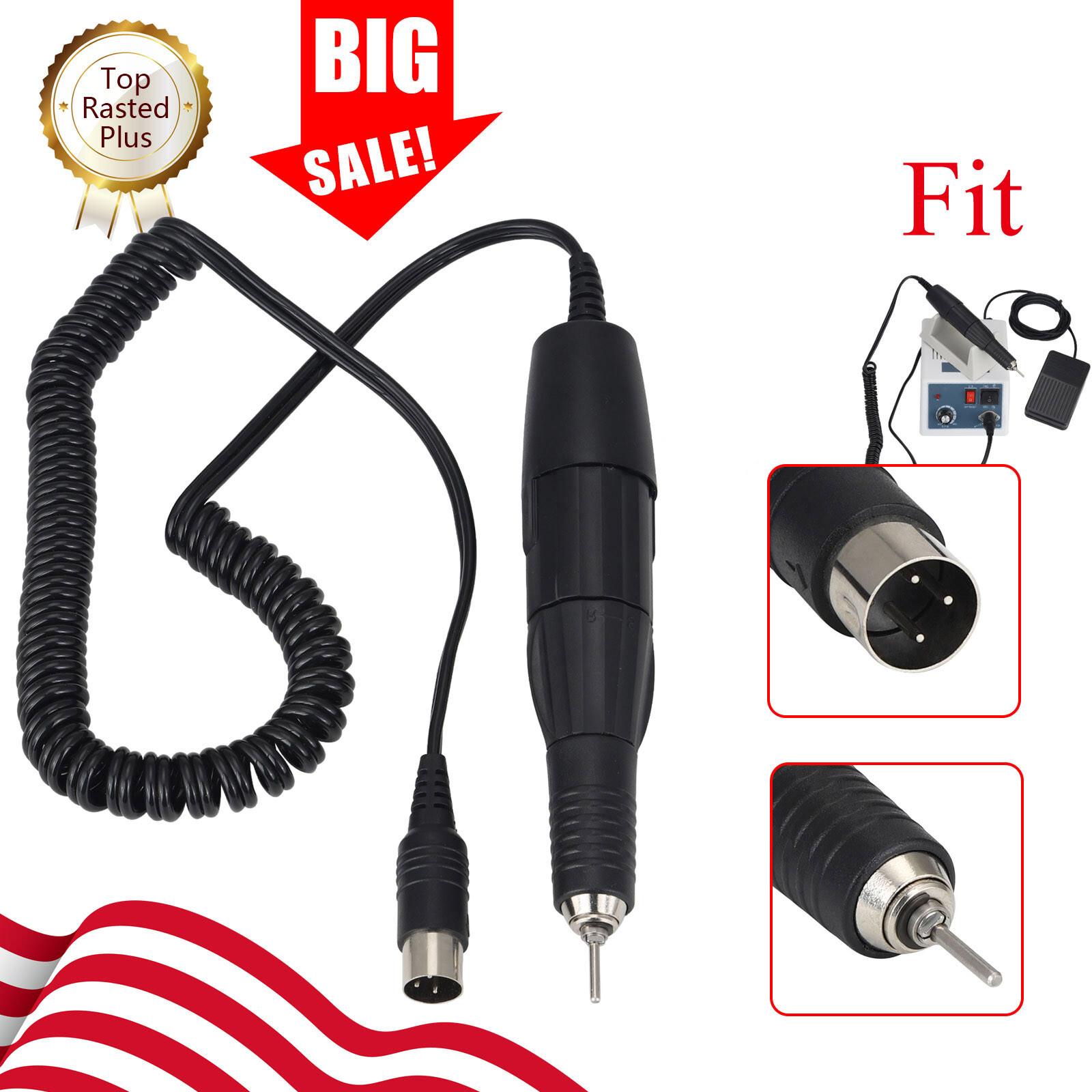 Dental Lab 35K rpm Motor Handpiece fit for Marathon Electric Micromotor Unit
