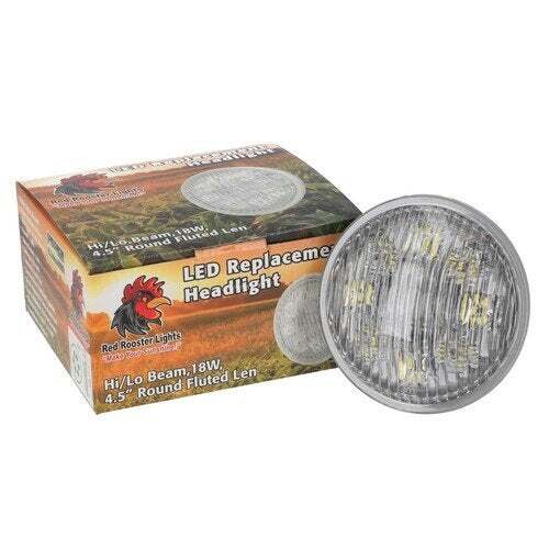 Red Rooster® LED Replacement Headlight – 18W 4.5″ Round Fluted Lens Hi/Lo Beam