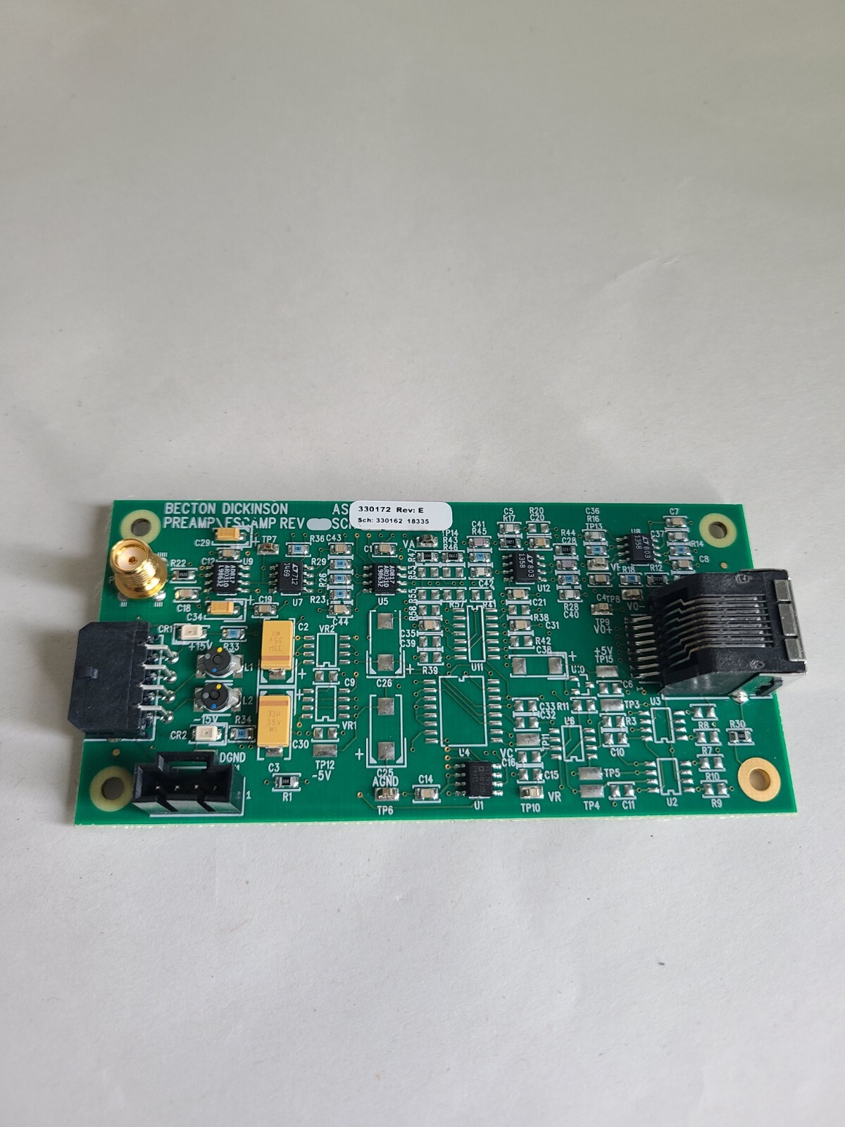 Becton-Dickinson PREAMP/FSCAMP PCB Board 330172 RevE for BD Biosciences FACSAria