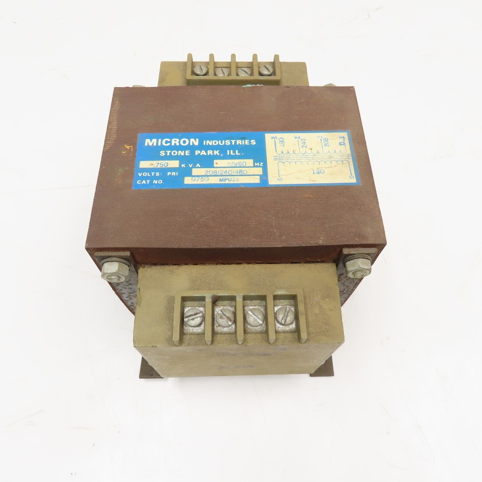 Micron Industries B750 MPU15 208-240/480HV 120LV .750kVa 50/60Hz Transformer