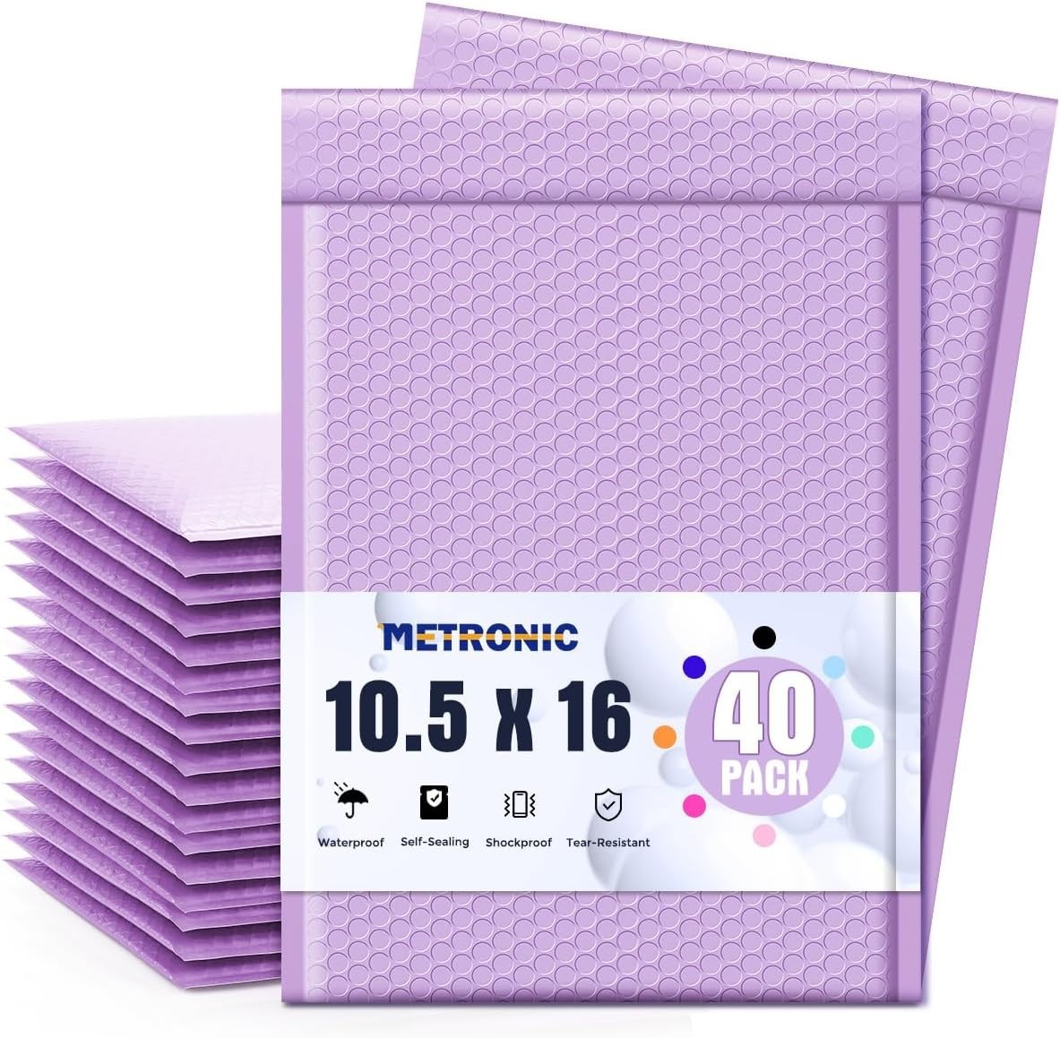 Reliable Large Bubble Mailers – 10.5×16 Inch 40 Pack