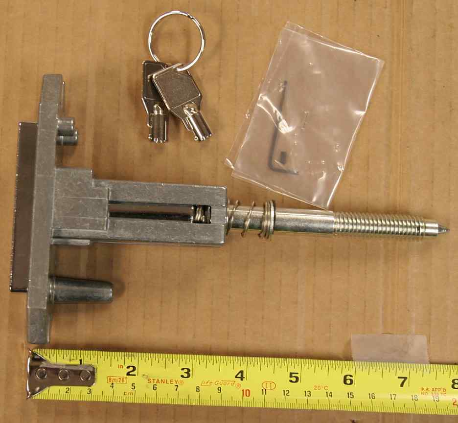 Dixie Narco 276 368 501T soda machine T-handle assembly w/ lock & 2 keys – New
