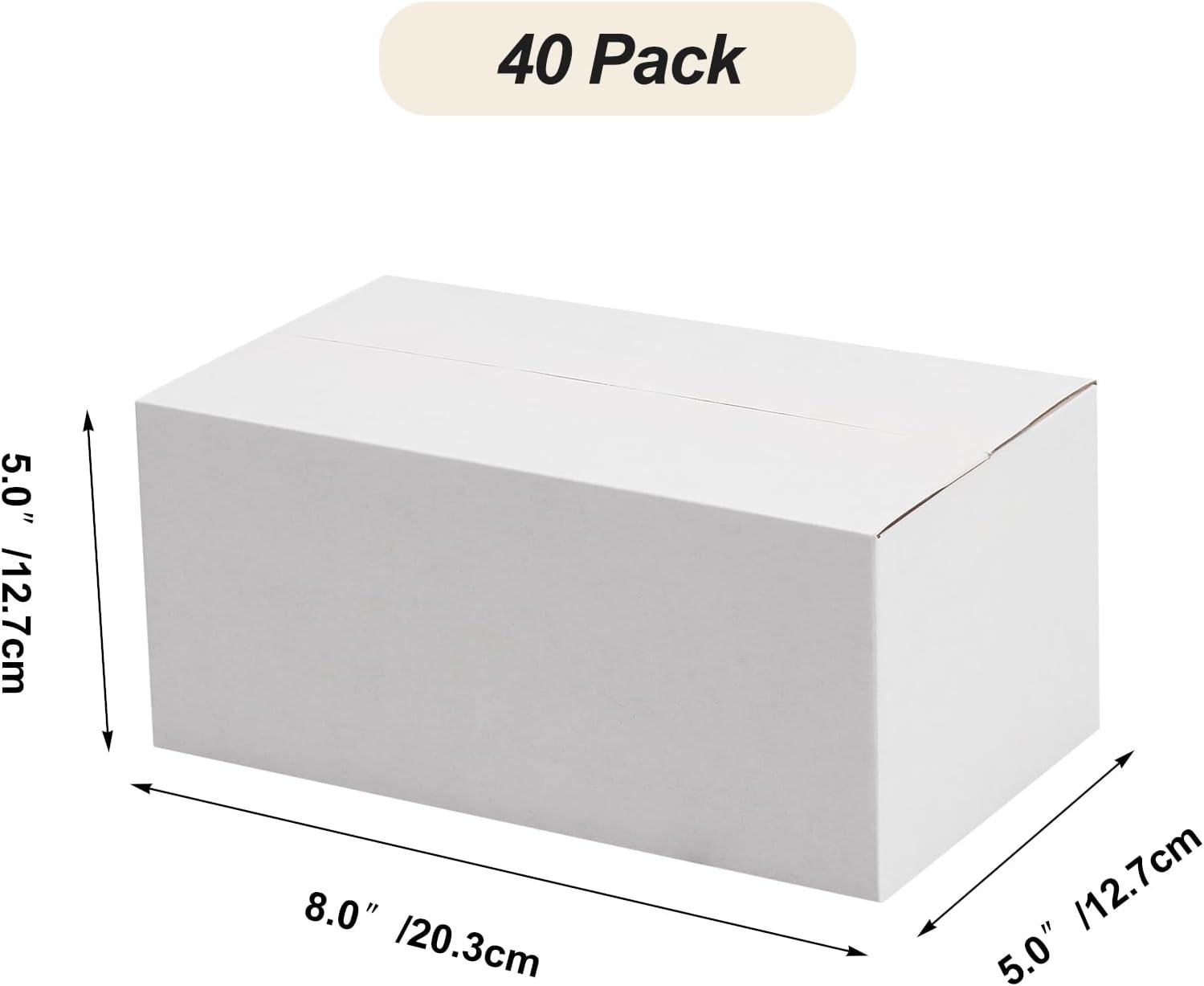 Reliable 40 Pack Shipping Boxes 8x5x5 Inches – Perfect for Packing Essentials