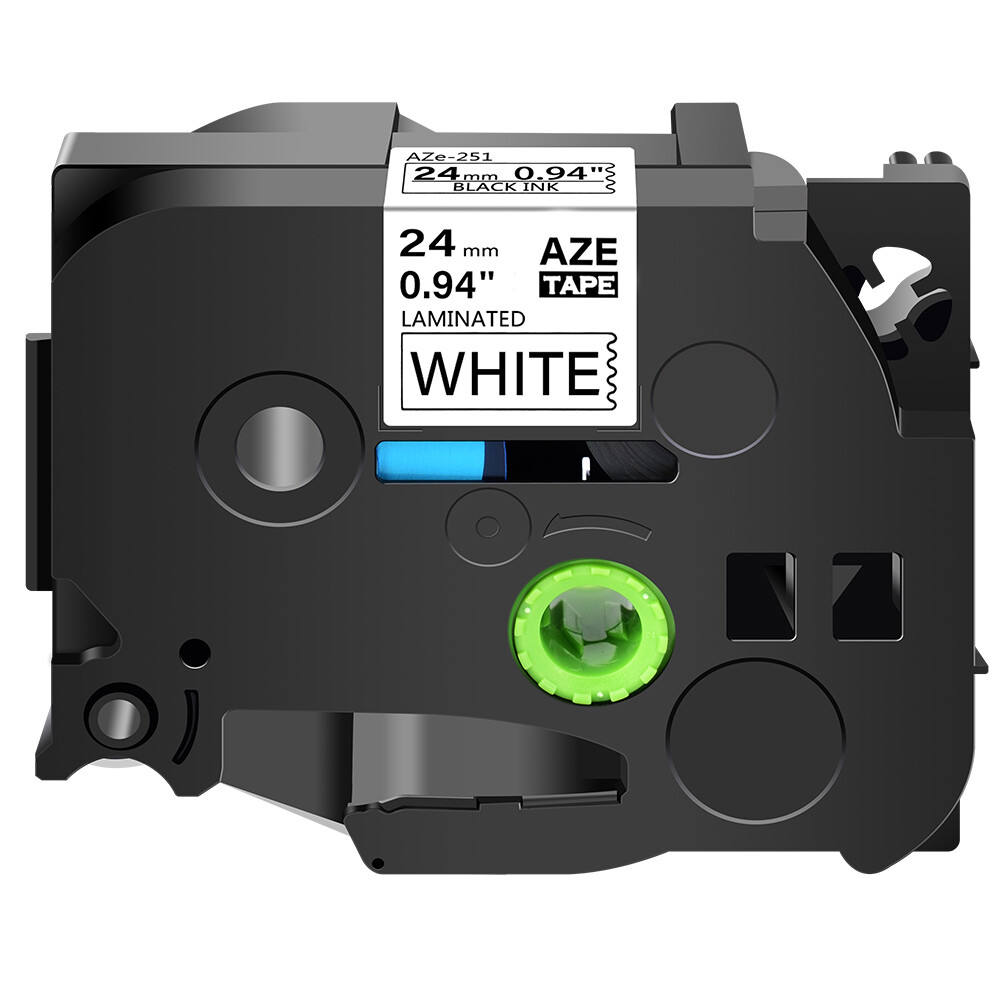 Compatible with Brother Black on White Label Tape Tze 251 Tze-251 PT 24mm