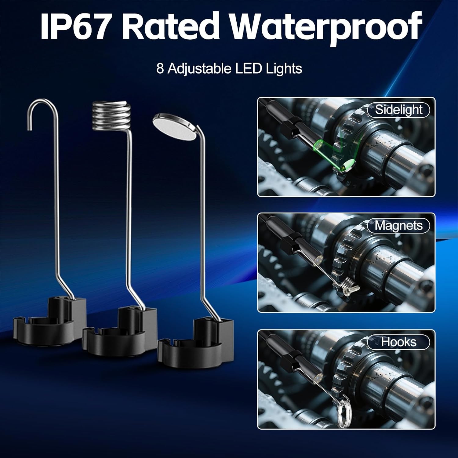 IP67 Waterproof Inspection Camera 4.3 Inch 1080P 8LED Light 10M Cable Industrial