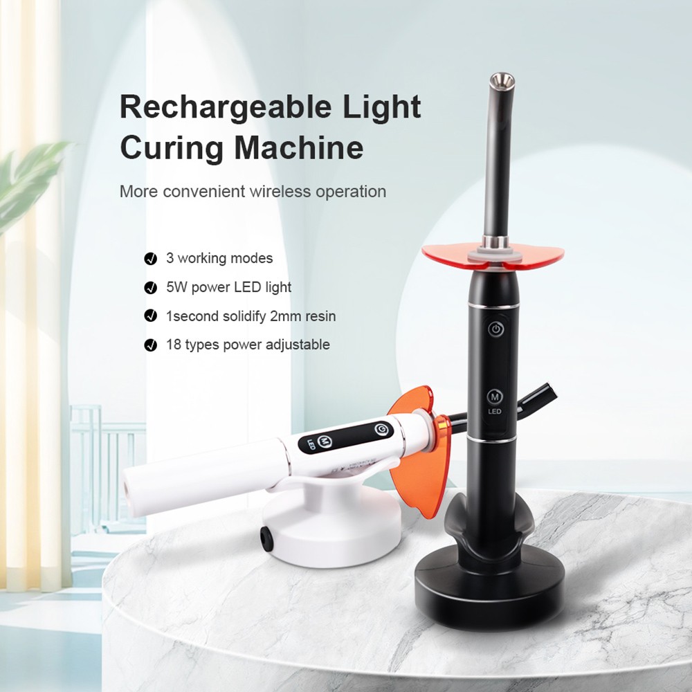 Dental Wireless Cordless LED Cure Curing Light Lamp 2000mw 5W Tool Resin Cure US