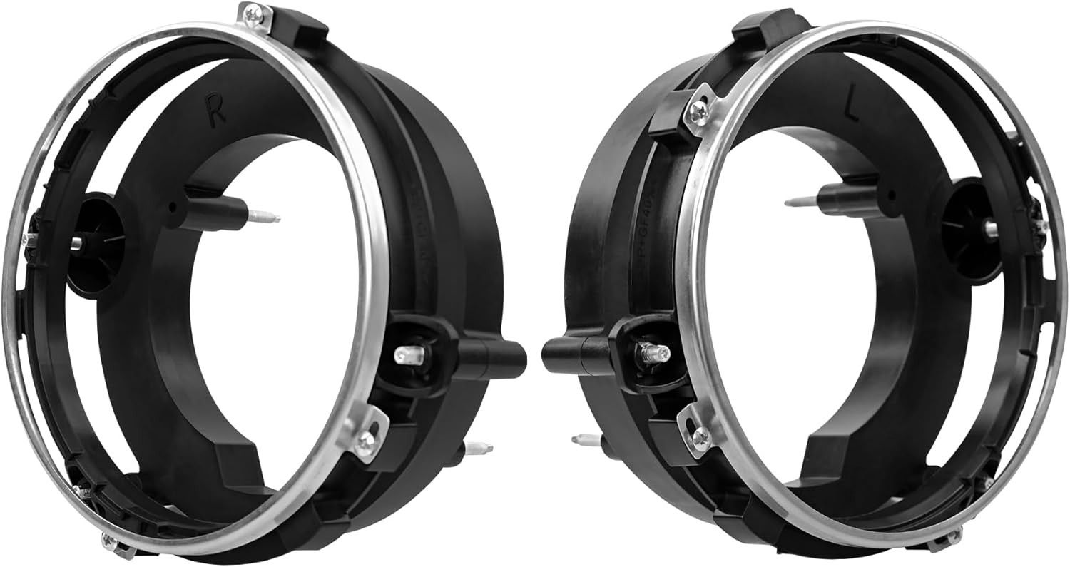 Front Left & Right Side Headlight Bulb Brackets Buckets For 97-06 Jeep Wrangler