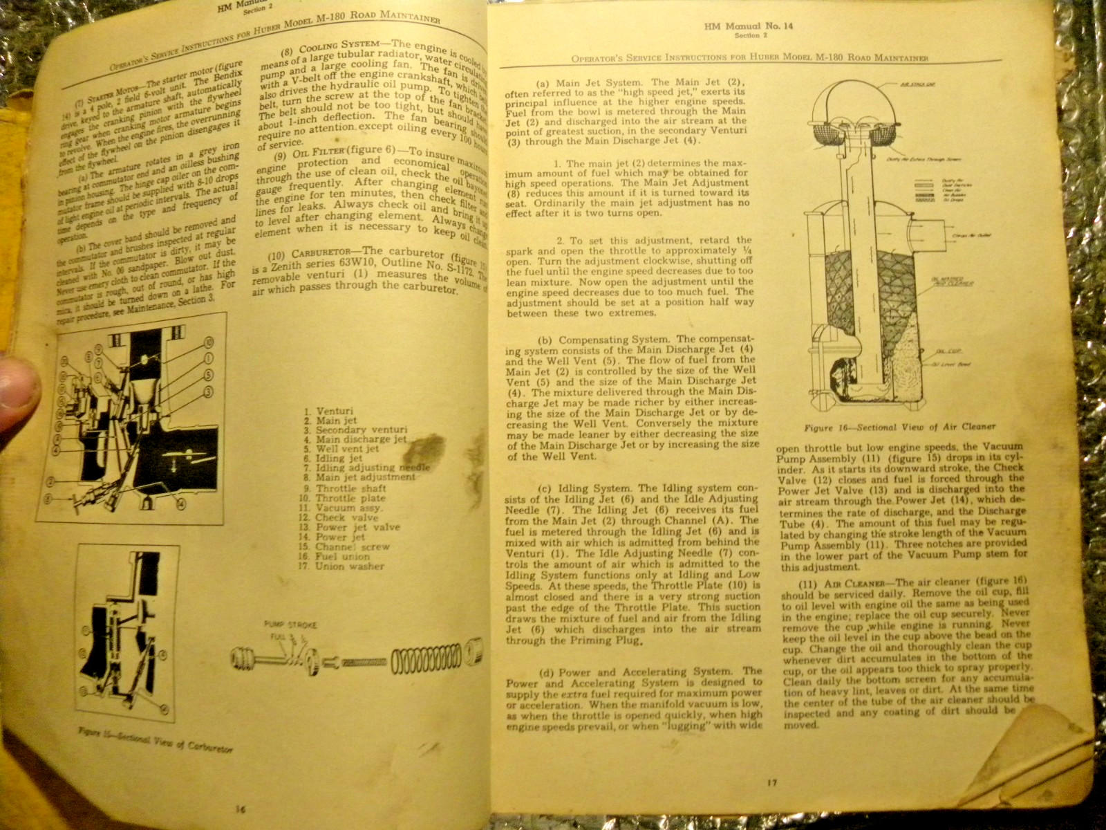 Instruction Manual with Parts Catalog for Huber Road Maintainer Model M-180