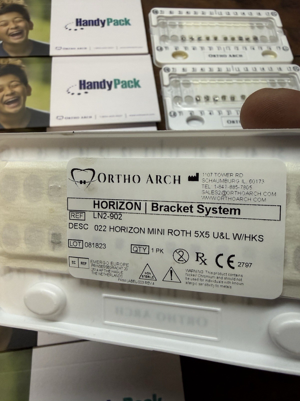 Ortho Arch LN2-902 Horizon Mini Roth .022 Partial Bracket Lot 5 Trays
