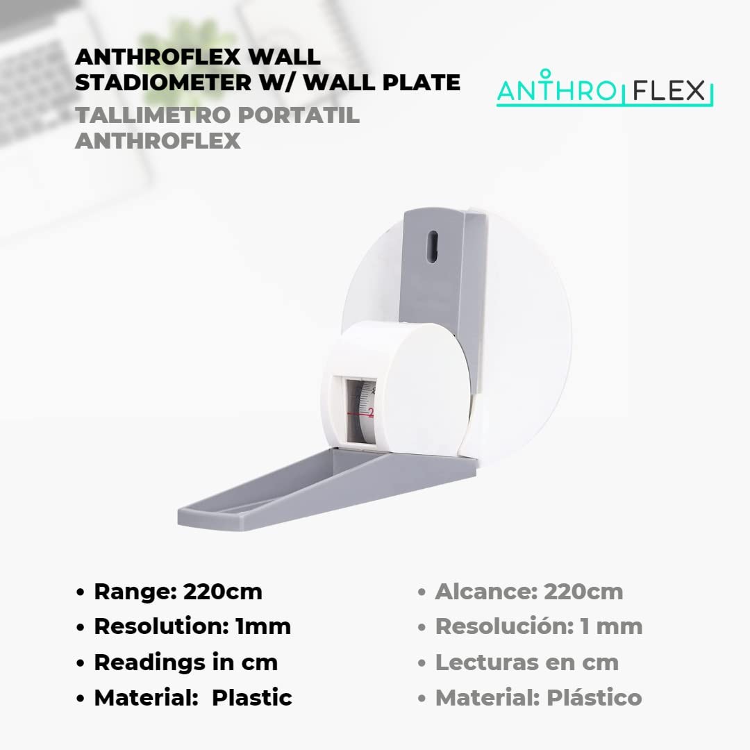 Wall Mounted Compact Stadiometer with Wall Plate – 220 Centimeter Metric Not …