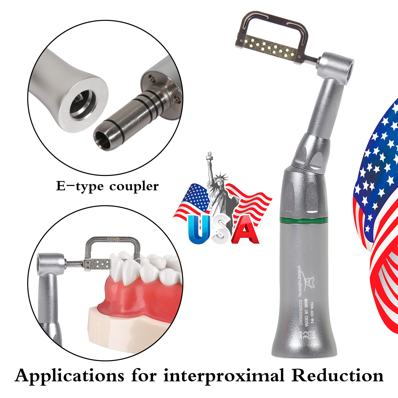 Dental 4:1 Reduction Contra Angle Interproximal Strips Reciprocating IPR Slice