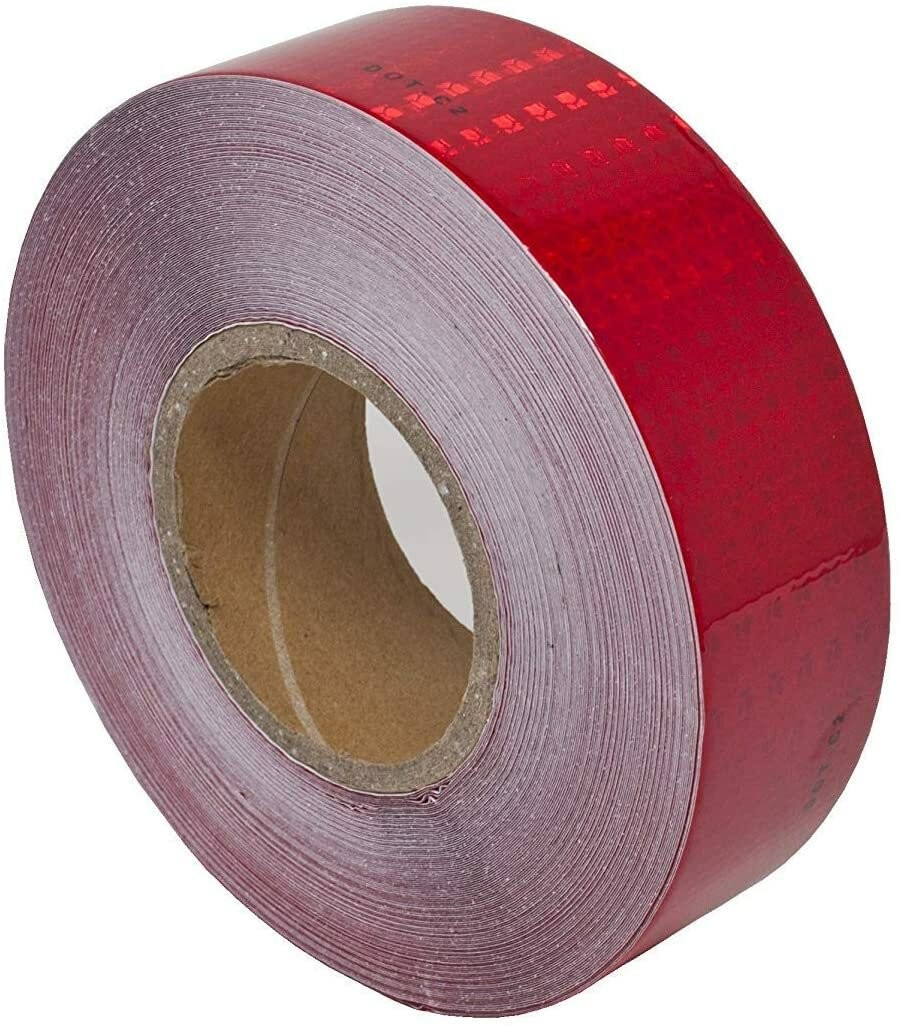 Red DOT-C2 Reflective Tape Conspiciuity Safety Caution Night Trailer Truck Semi