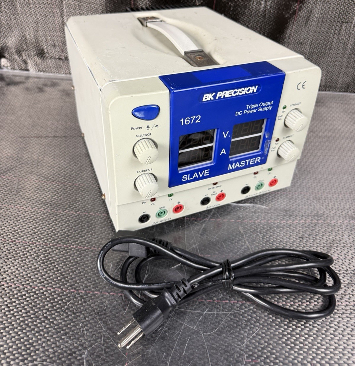 B&K Precision 1672 Triple Output DC Power Supply w/ Power Cable *Ships Fast*