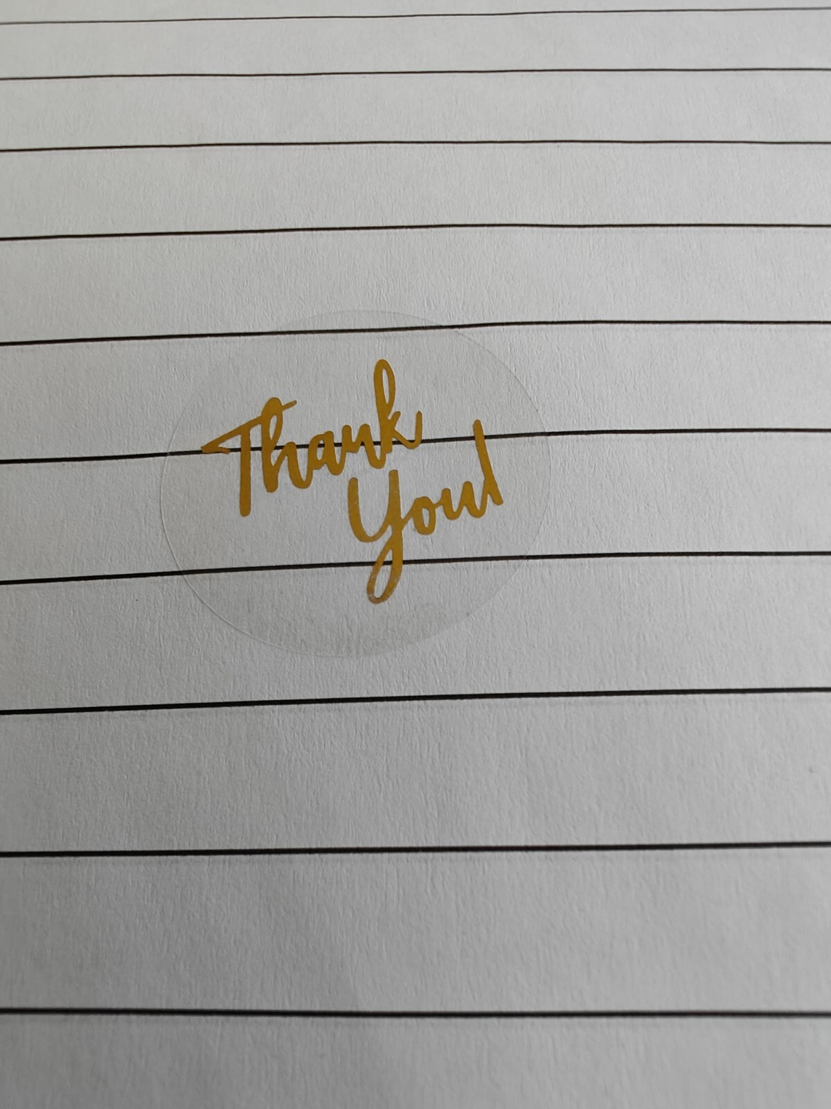 THANK YOU Clear Transparent Gold Letter Envelope Seal Label Stickers Party Favor