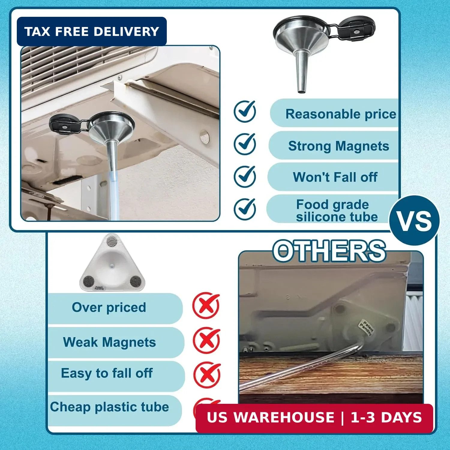 4Ft Magnetic Window Air Conditioner Drain Kit Universal Portable Air Conditioner
