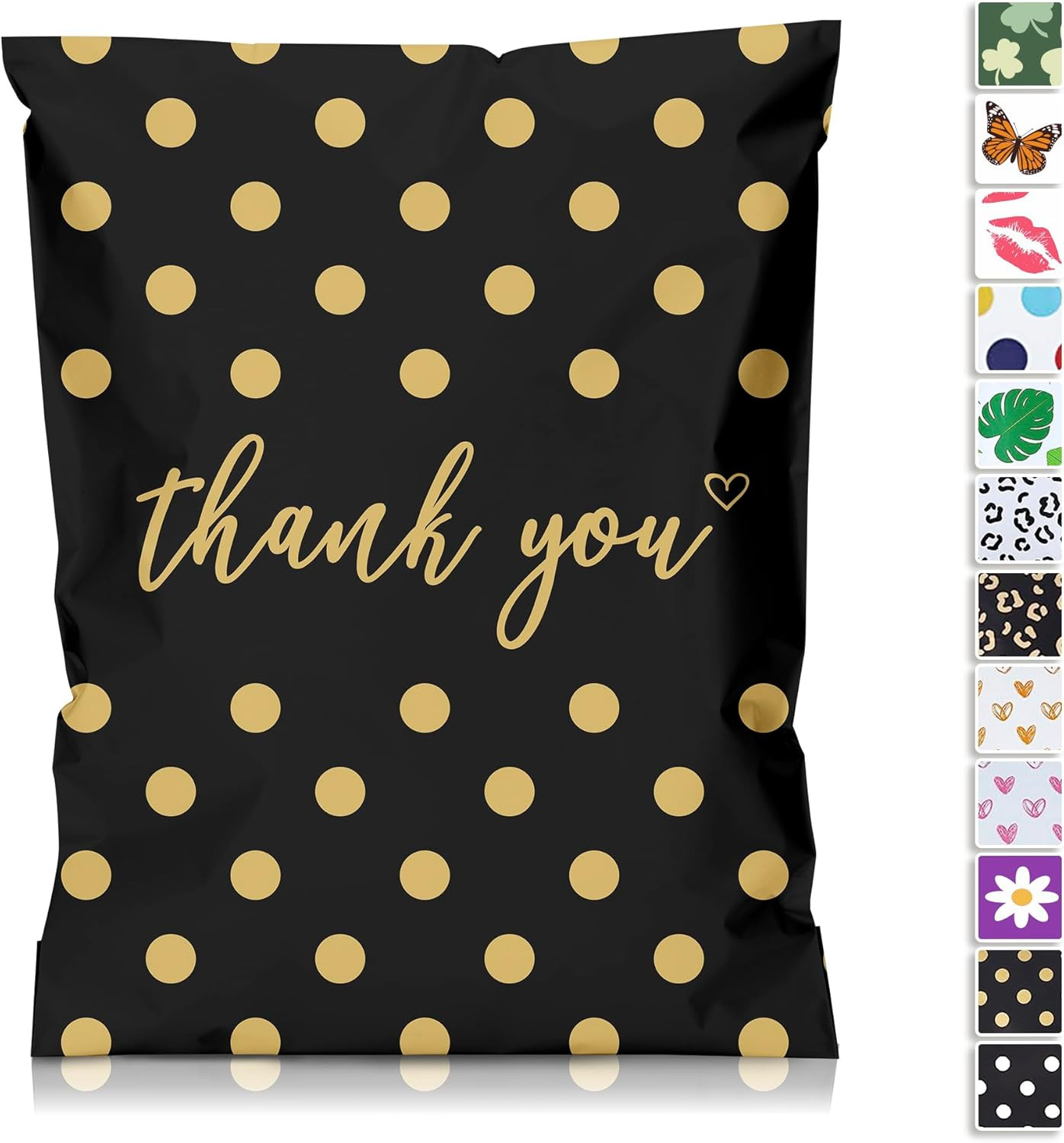 Thank You Poly Mailer 10×13 25 Pack – Shipping Bags for Clothing, Strong Thick a