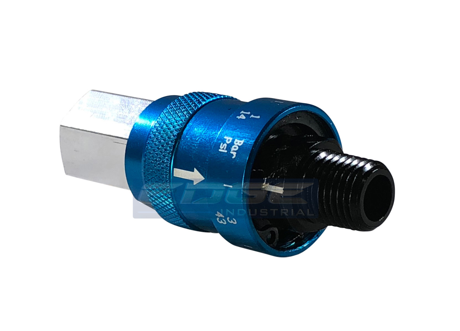 ADJUSTABLE IN LINE PRESSURE REGULATOR FOR PNEUMATIC AIR TOOL,14-43 PSI, 1/4 NPT
