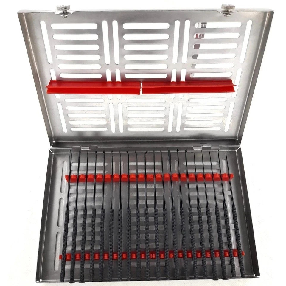Rhoton Micro Dissector Set 20Pcs Black Neurosurgery Instruments