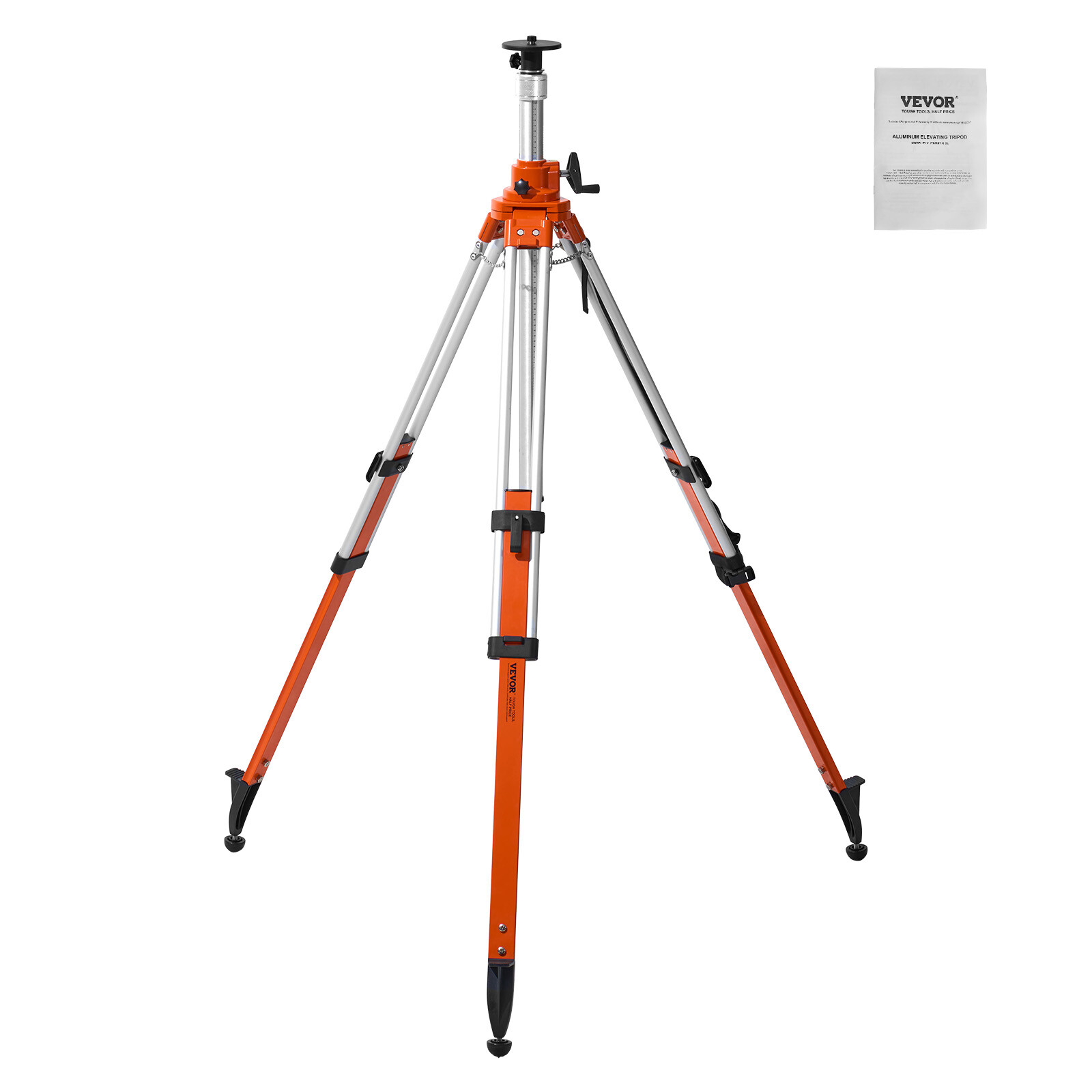 VEVOR Laser Level Tripod Stand 5/8″-11 Thread 45.07-114.37 in Height Adjustment