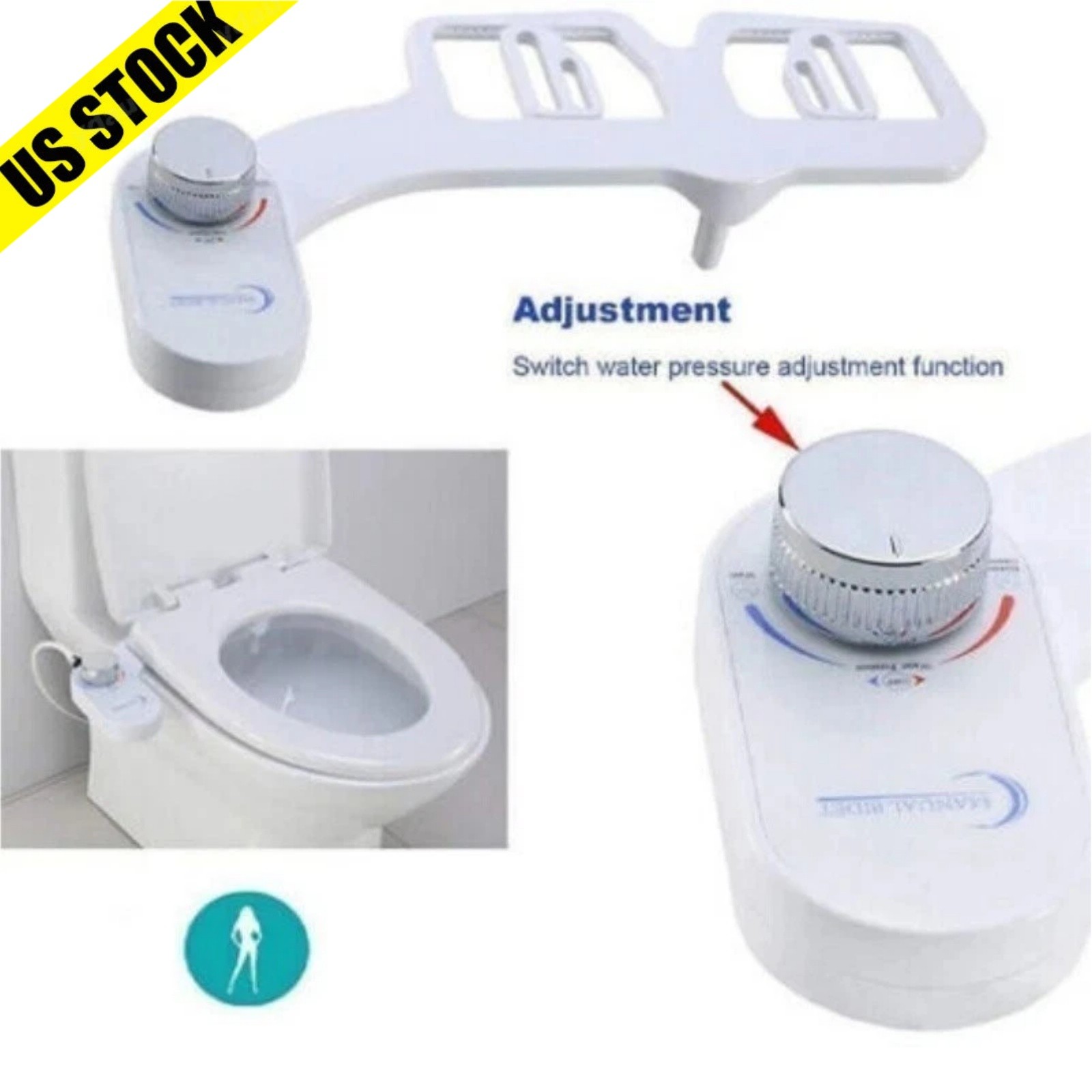 Bidet Fresh Water Spray Kit Non Electric Toilet Seat Attachment Cold Wash