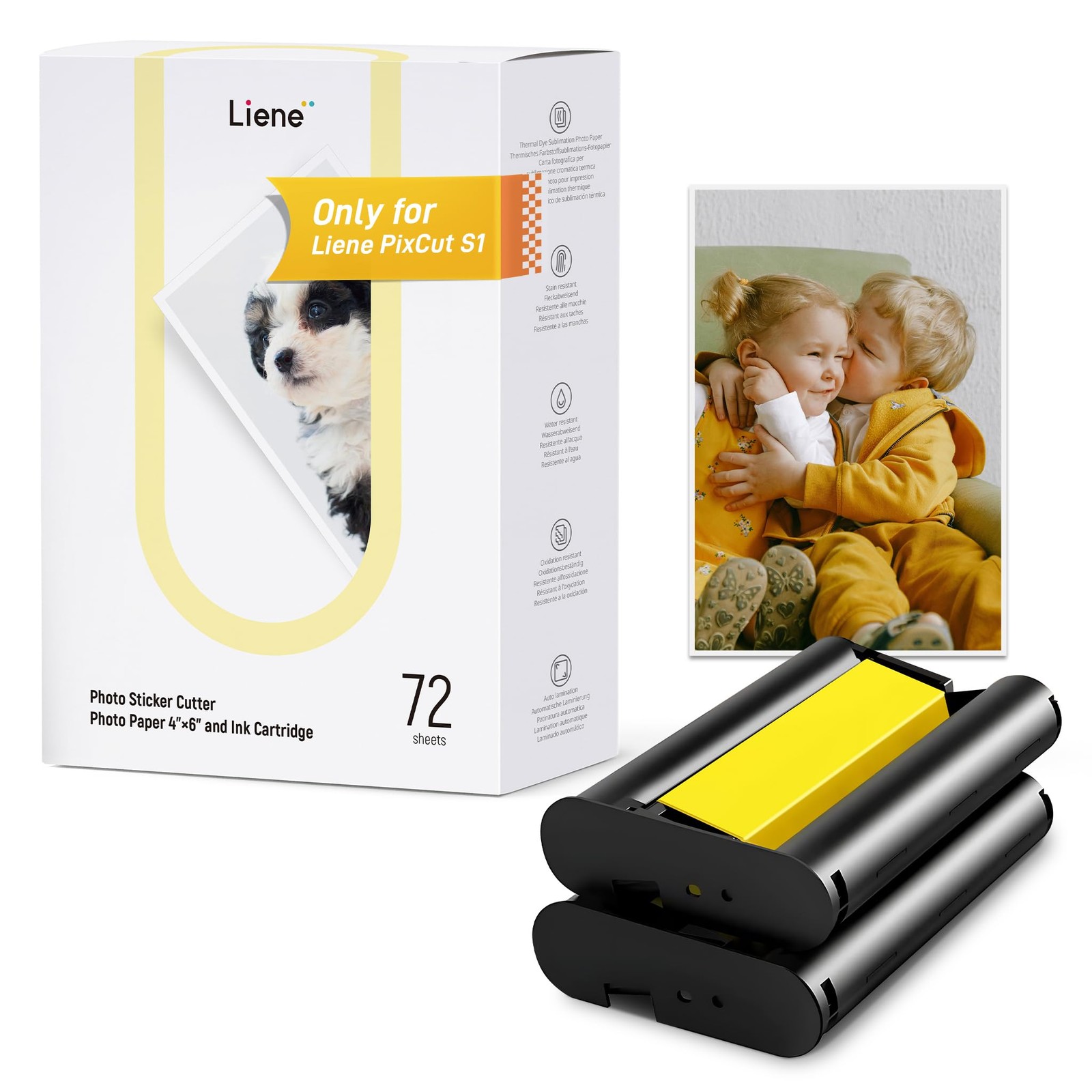 Photo Paper & Cartridge, 2 Ink Cartridge Refill & 72 sheets photo papers, 4×6…
