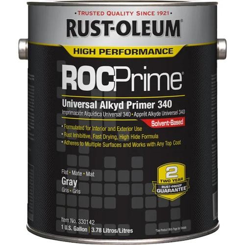 1 PC Rust-Oleum ‘330142 ROCPrime Universal Alkyd Primer 340, Gray, Flat, 1