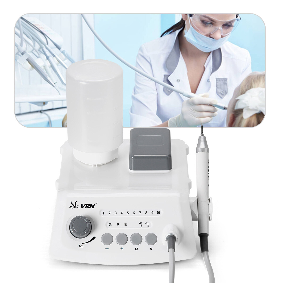 Dental WIRELESS CONTROL LED Ultrasonic Scaler / LED Detachable Handpiece VRN-A8
