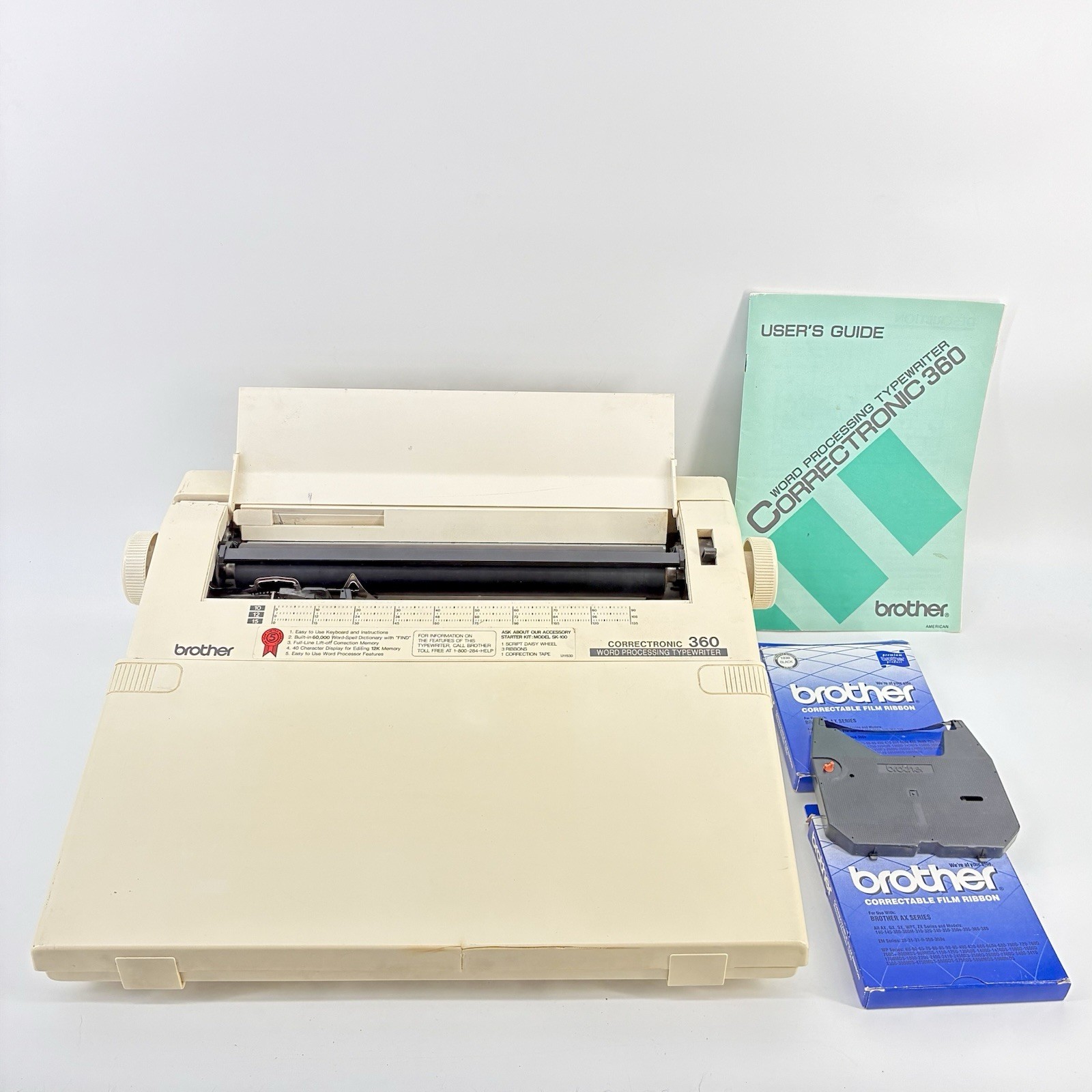 Brother Correctronic 360 Electric Typewriter Word-Spell Tested Working Manual