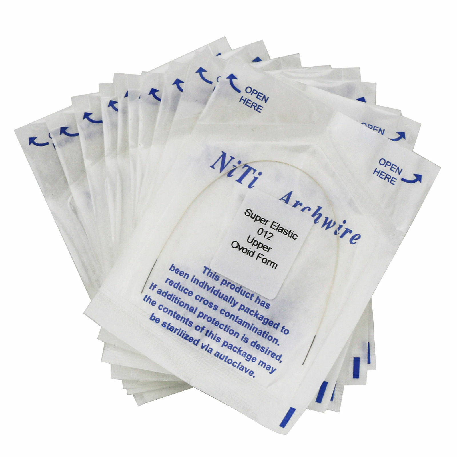 40 Pcs Dental Color Coated Niti Arch Wire Round Super Elastic Upper/Lower