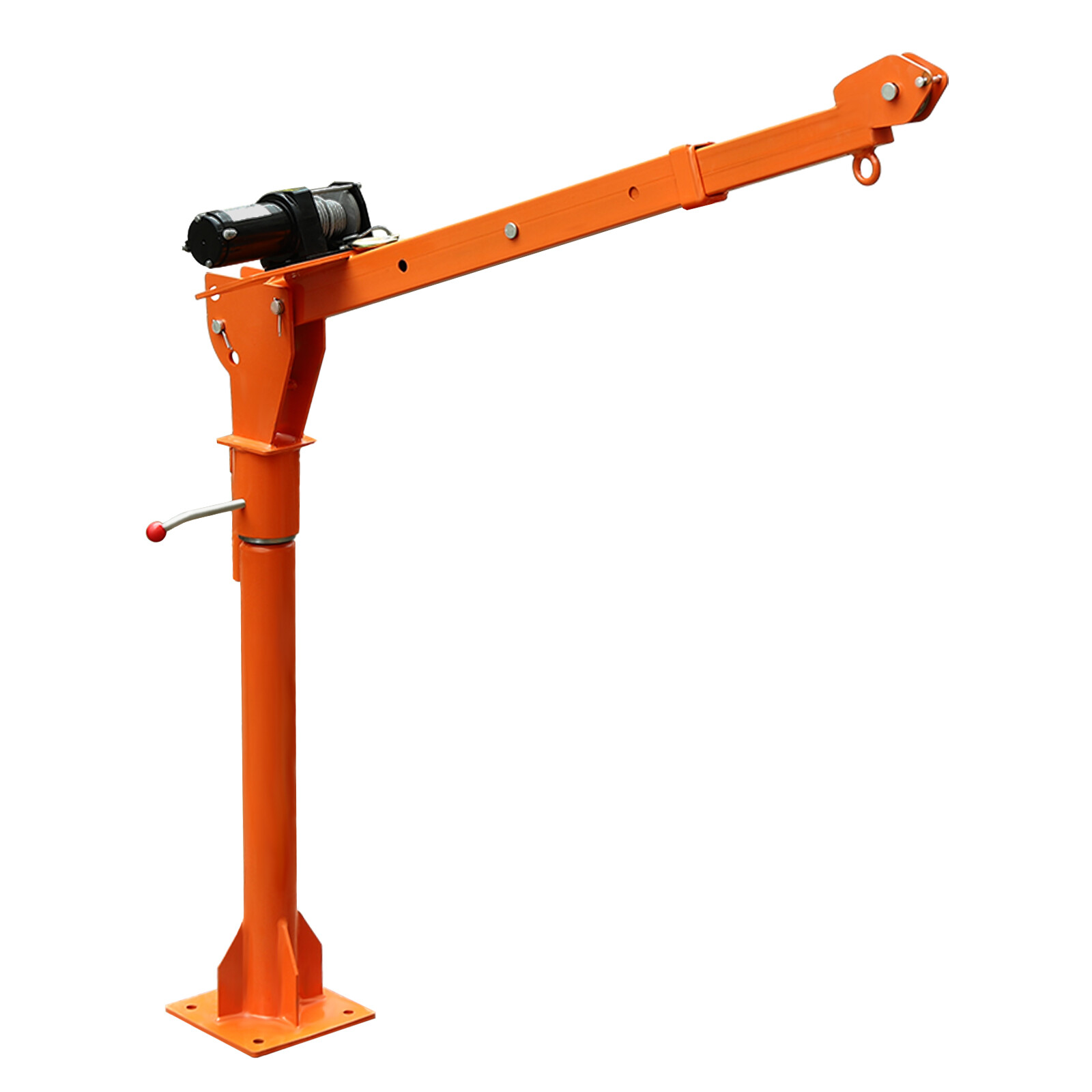 1100LB Truck-Mounted Crane Hoist w/ 12V Electric Winch Pickup Truck Jib Cranes