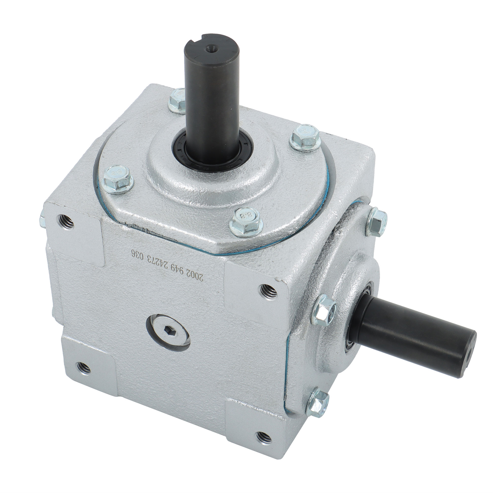 40 HP Right Angle Bevel Gearbox For Crosshole And Keyed Shaft 19455-SR-KW-PH-GR